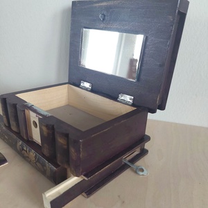 Puzzle doboz/ titkos doboz- padlizsánlila bronz barokk -nagyobb méret - ékszer - ékszertartó - ékszerdoboz - Meska.hu