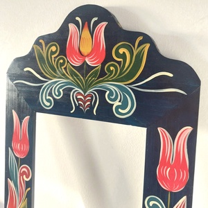 Kézzel festett tükör keret - Meska.hu