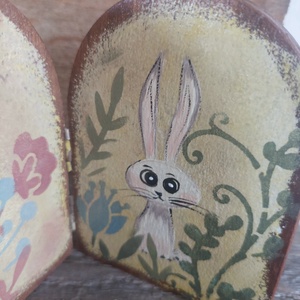 Húsvéti rusztikus kinyitható ikon - otthon & életmód - babaszoba, gyerekszoba - babaszoba, gyerekszoba - Meska.hu