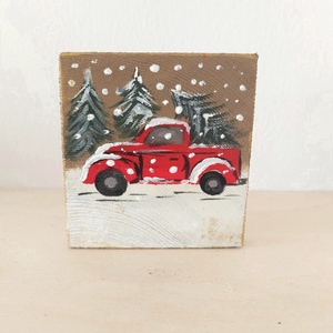 Karácsonyi készülődés-mini fali kép - otthon & életmód - dekoráció - fali és függő dekoráció - falra akasztható dekor - Meska.hu