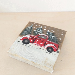 Karácsonyi készülődés-mini fali kép - otthon & életmód - dekoráció - fali és függő dekoráció - falra akasztható dekor - Meska.hu