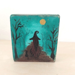 Boszorkány találkozó-mini fali kép - otthon & életmód - dekoráció - fali és függő dekoráció - falra akasztható dekor - Meska.hu