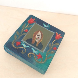 Szerelmi bánat-mini fali kép - otthon & életmód - dekoráció - fali és függő dekoráció - falra akasztható dekor - Meska.hu