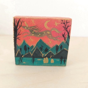 Unikornis -mini fali kép - otthon & életmód - dekoráció - fali és függő dekoráció - falra akasztható dekor - Meska.hu