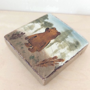 Medve séta-mini fali kép - otthon & életmód - dekoráció - fali és függő dekoráció - falra akasztható dekor - Meska.hu