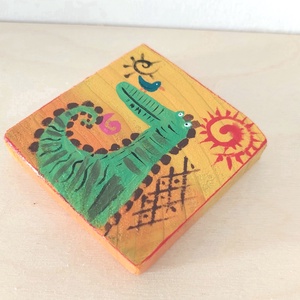 Kroki-mini fali kép, Otthon & Életmód, Dekoráció, Fali és függő dekoráció, Falra akasztható dekor, Festett tárgyak, MESKA