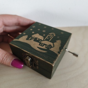 Zenedoboz- karácsonyi, Otthon & Életmód, Dekoráció, Asztal és polc dekoráció, Zenedoboz, Festett tárgyak, MESKA