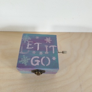 Zenedoboz- karácsonyi jégvarázs- Let it go, Otthon & Életmód, Dekoráció, Asztal és polc dekoráció, Zenedoboz, Festett tárgyak, MESKA