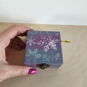 Zenedoboz- karácsonyi jégvarázs- Let it go, Otthon & Életmód, Dekoráció, Asztal és polc dekoráció, Zenedoboz, Festett tárgyak, MESKA