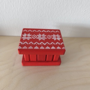 Puzzle doboz/ titkos doboz XS - karácsonyi- XS méret, Ékszer, Ékszertartó, Ékszerdoboz, Festett tárgyak, MESKA
