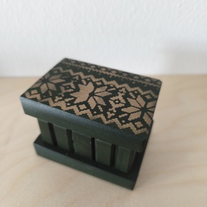 Puzzle doboz/ titkos doboz XS - karácsonyi- XS méret, Ékszer, Ékszertartó, Ékszerdoboz, Festett tárgyak, MESKA