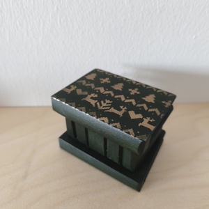 Puzzle doboz/ titkos doboz XS - karácsonyi- XS méret, Ékszer, Ékszertartó, Ékszerdoboz, Festett tárgyak, MESKA