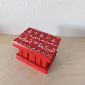 Puzzle doboz/ titkos doboz XS - karácsonyi- XS méret, Ékszer, Ékszertartó, Ékszerdoboz, Festett tárgyak, MESKA
