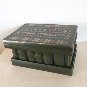 Karácsonyi puzzle doboz - M méret, Játék & Sport, Puzzle, Puzzle doboz, Festett tárgyak, MESKA