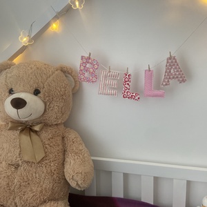 Egyedi, bármilyen névvel elkészíthető dísz, ágyra, falra, gyerekszobába, Otthon & Életmód, Dekoráció, Fali és függő dekoráció, Függődísz, , MESKA