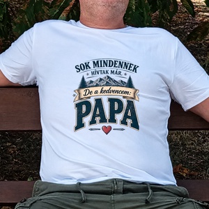 Sok mindennek hívtak már � De a kedvencem Papa � nagypapás férfi póló - ruha & divat - férfi ruha - póló - Meska.hu