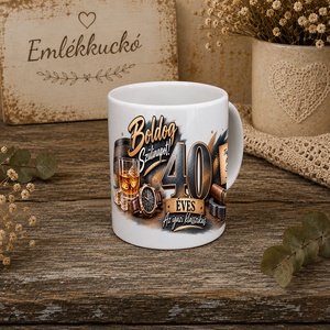 40. születésnapi bögre férfiaknak � 40 éves lettem - otthon & életmód - konyhafelszerelés, tálalás - tálalás - bögre & csésze - Meska.hu