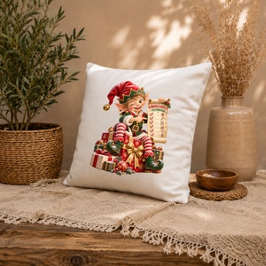 Karácsonyi manó � ünnepi díszpárnahuzat 40�40 cm - Meska.hu
