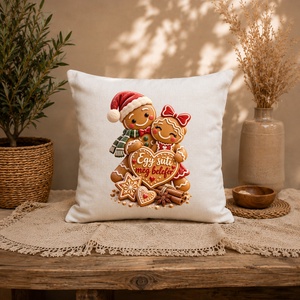 Mézeskalács � karácsonyi díszpárnahuzat 40�40 cm - Meska.hu