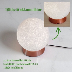 Moon - Hordozható asztali hangulatlámpa - otthon & életmód - lámpa - hangulatlámpa - Meska.hu