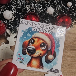 Karácsonyi ügyfélajándék - egyedi fotómágnes (az ár 10db-ra vonatkozik) - Meska.hu