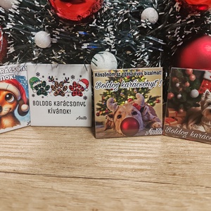 Karácsonyi ügyfélajándék - egyedi fotómágnes (az ár 10db-ra vonatkozik) - karácsony - karácsonyi ajándékozás - karácsonyi képeslap, üdvözlőlap, ajándékkísérő - Meska.hu