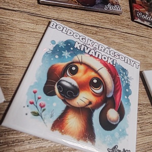 Karácsonyi ügyfélajándék - egyedi fotómágnes (az ár 10db-ra vonatkozik) - karácsony - karácsonyi ajándékozás - karácsonyi képeslap, üdvözlőlap, ajándékkísérő - Meska.hu