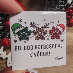 Karácsonyi ügyfélajándék - egyedi fotómágnes (az ár 10db-ra vonatkozik) - karácsony - karácsonyi ajándékozás - karácsonyi képeslap, üdvözlőlap, ajándékkísérő - Meska.hu