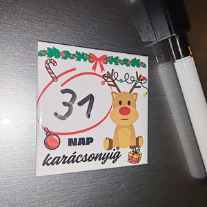Mennyi nap még karácsonyig ? visszaszámláló mágnes - Meska.hu