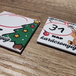 Mennyi nap még karácsonyig ? visszaszámláló mágnes - otthon & életmód - konyhafelszerelés, tálalás - konyhai dekoráció - hűtőmágnes - Meska.hu