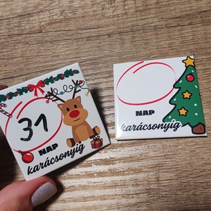 Mennyi nap még karácsonyig ? visszaszámláló mágnes - otthon & életmód - konyhafelszerelés, tálalás - konyhai dekoráció - hűtőmágnes - Meska.hu