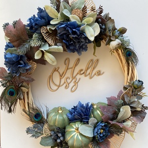 Őszi kopogtató-páva - Meska.hu