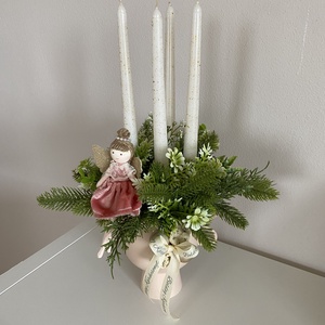 Adventi asztaldísz koszorú 01 - karácsony - adventi díszek - adventi koszorú - Meska.hu