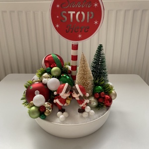 Karácsonyi asztaldísz tál nagy 01, Karácsony, Karácsonyi lakásdekoráció, Ünnepi asztaldekoráció, Virágkötés, MESKA