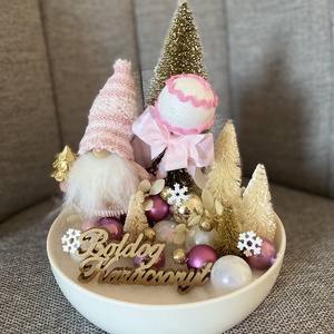 Karácsonyi asztaldísz tál nagy 02 - Meska.hu