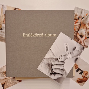 Fotóalbum, vászonborítású minimal design album: karácsonyi, születésnapi és emlékőrző album. - Meska.hu