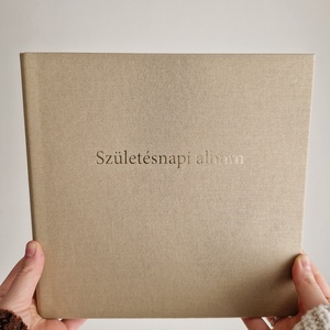 Születésnapi fotóalbum: letisztult belső oldalakkal és időtálló külső vászonborítással - otthon & életmód - papír, írószer - album & fotóalbum - Meska.hu