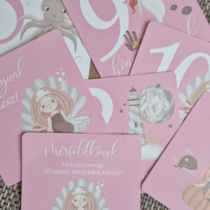 Kislányos mérföldkő babakártya csomag, Játék & Sport, Babalátogató ajándékcsomag, Mindenmás, MESKA
