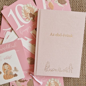 Kislányos babaváró csomag: babanapló és mérföldkő kártyák - Meska.hu