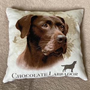 Chocolate Labrador - Kutyás díszpárna - otthon & életmód - lakástextil - párna & párnahuzat - Meska.hu