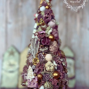 Rózsaszín-arany karácsony, Karácsony, Adventi díszek, Adventi asztaldísz, , MESKA