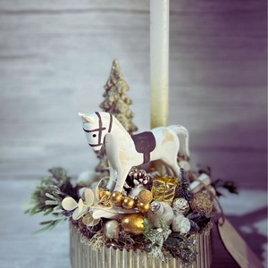 Hintalovas asztaldísz - Meska.hu