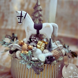 Hintalovas asztaldísz - karácsony - adventi díszek - adventi asztaldísz - Meska.hu