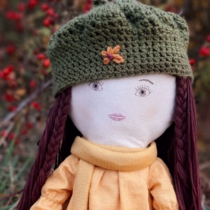 Textil baba,Dorka baba, 70cm-es XL-es Játékbaba, Rongybaba, Hajas baba - játék & sport - baba & babaház - baba - Meska.hu