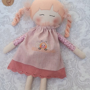 Baba,Textil baba, Játékbaba, Rongybaba,copfos Rózi baba, kézműves baba - játék & sport - baba & babaház - baba - Meska.hu