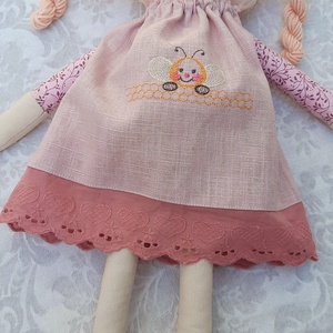 Baba,Textil baba, Játékbaba, Rongybaba,copfos Rózi baba, kézműves baba - játék & sport - baba & babaház - baba - Meska.hu