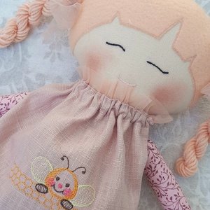 Baba,Textil baba, Játékbaba, Rongybaba,copfos Rózi baba, kézműves baba - játék & sport - baba & babaház - baba - Meska.hu