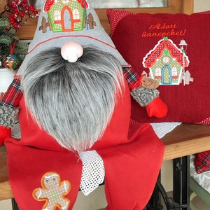 Enani óriás manó,karácsonyi manó, textil manó,  - karácsony - karácsonyi lakásdekoráció - karácsonyi manók, figurák - Meska.hu