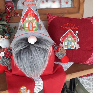 Enani óriás manó,karácsonyi manó, textil manó,  - karácsony - karácsonyi lakásdekoráció - karácsonyi manók, figurák - Meska.hu