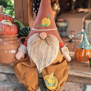 Enani manó ,őszi tökös manó, textil manó, , Otthon & Életmód, Dekoráció, Manók, Varrás, MESKA